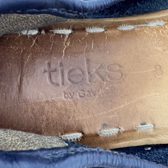 TIEKS By Gavrieli Matte Leather Women's Ballet Flats Shoes Navy Blue Size: 8 - Picture 7 of 9